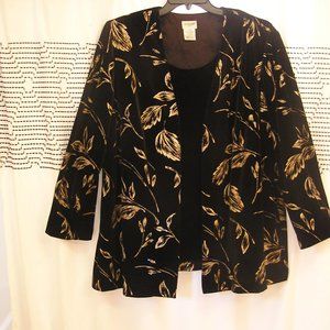 LIZ BAKER Women Jacket with attached Tank size 22W